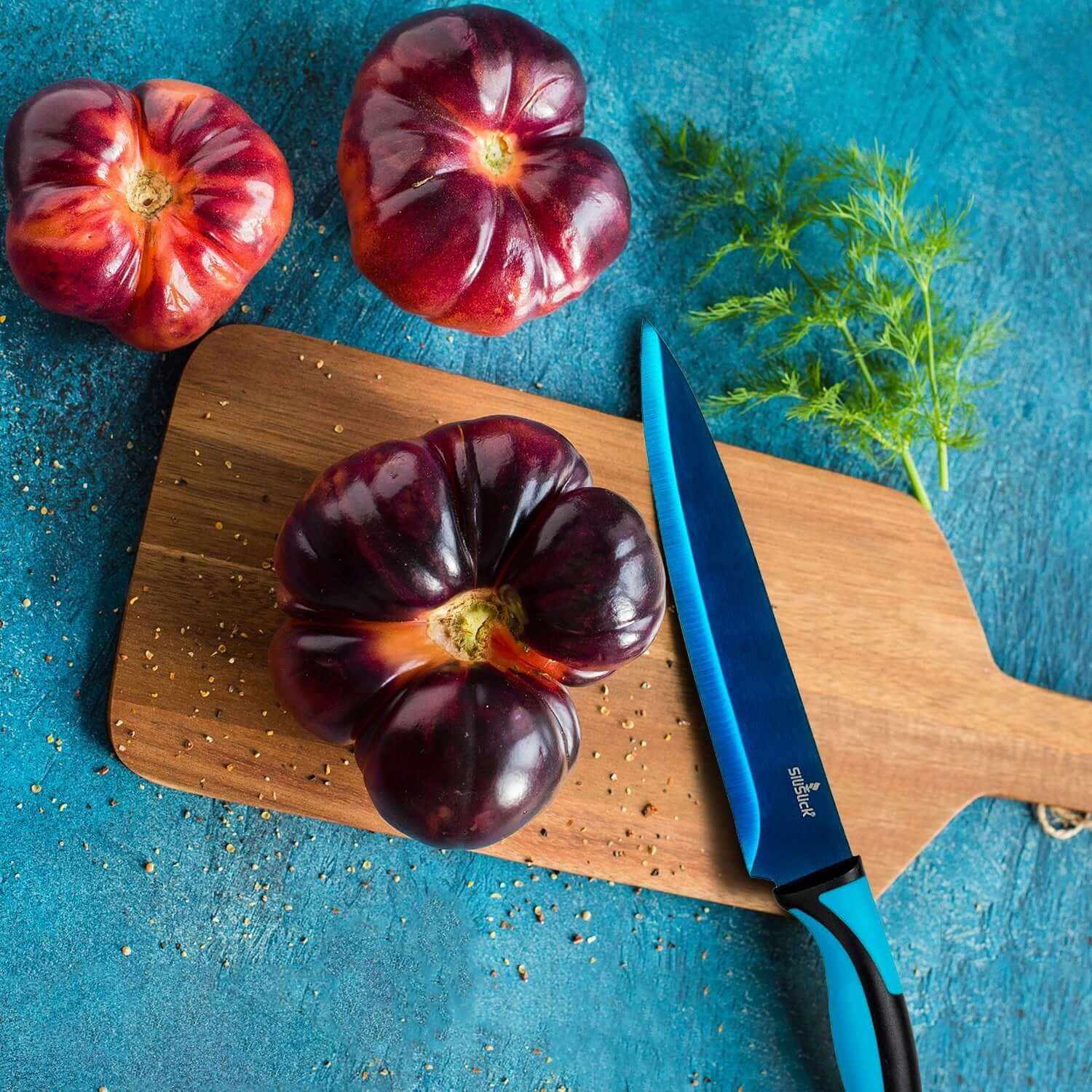 Kitchen Knife Set - Titanium Coated Blades